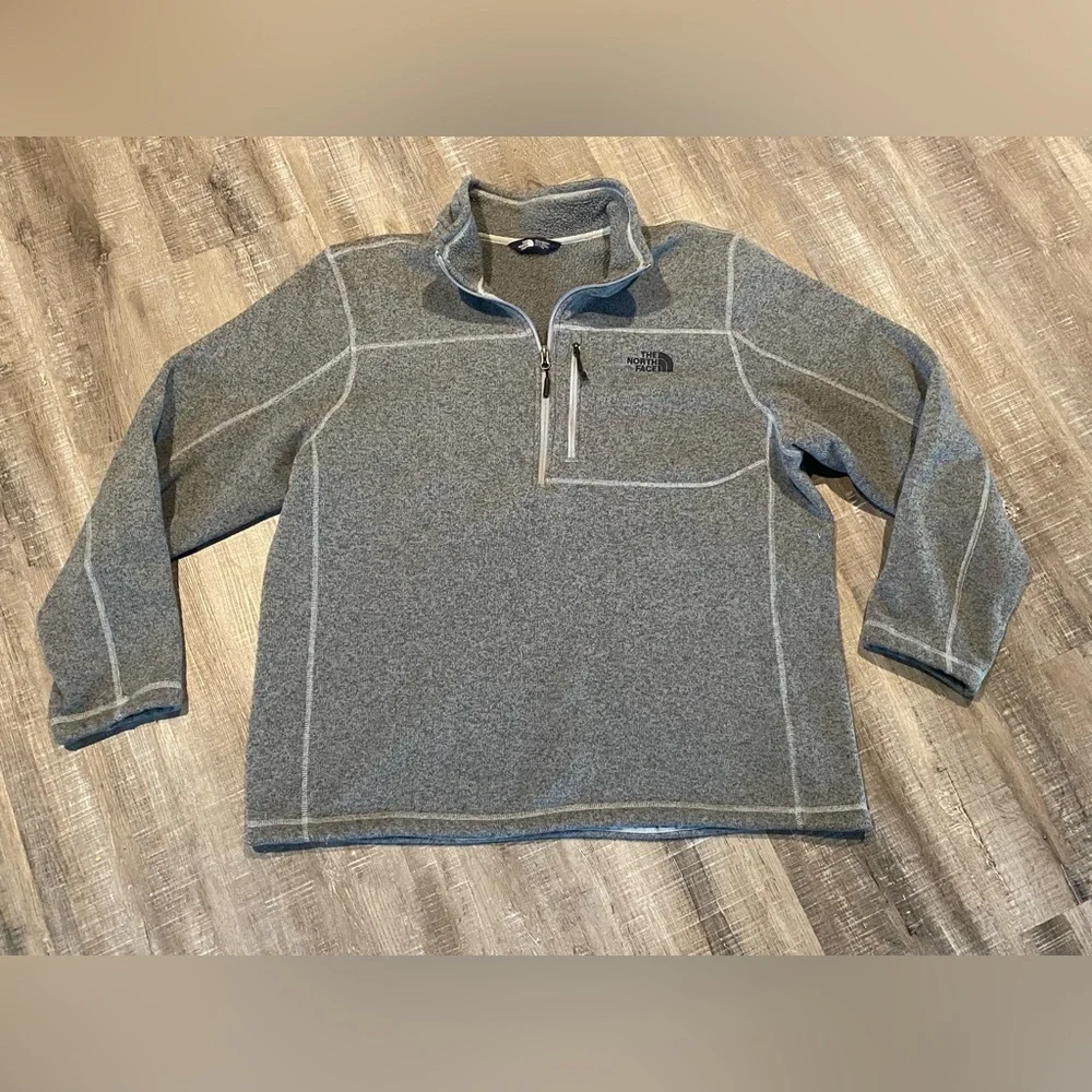 THE NORTH‎ FACE Gordon Lyon 1/4 Zip Fleece Jacket Gray Size XXL